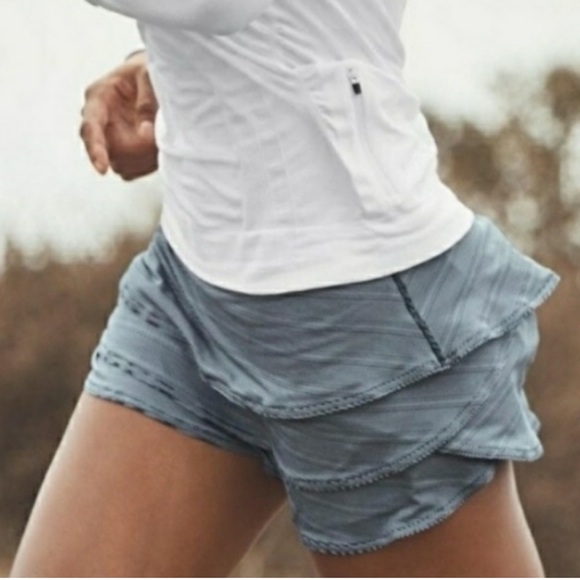 Athleta Dresses & Skirts - Athleta Blue Ruffled Skater Mini Skirt Skort